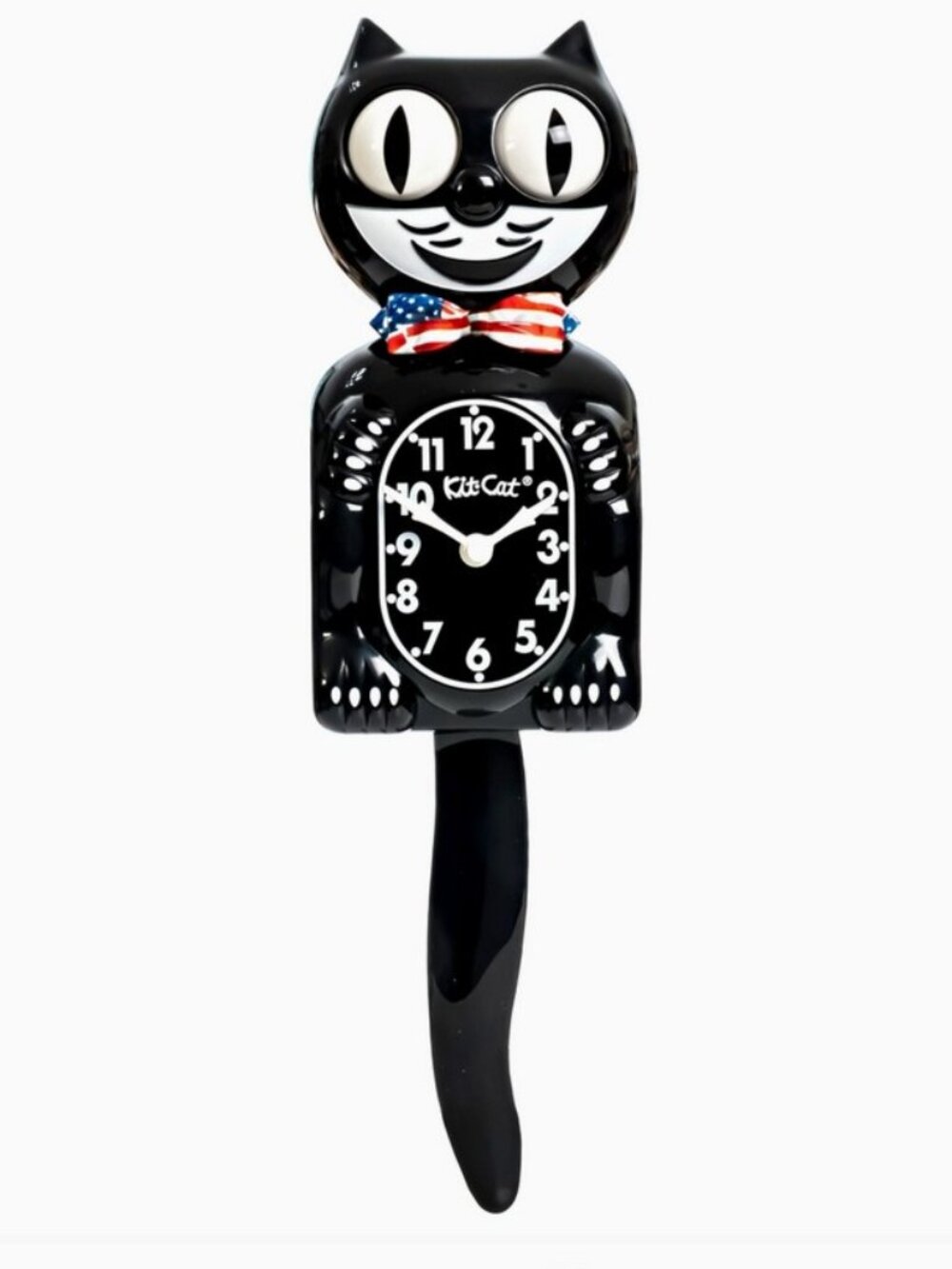 Classic Black Stars & Stripes Kit-Cat Klock Clock
